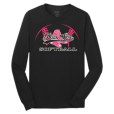 Pink Sox Softball Port & Company® Long Sleeve Core Cotton Tee